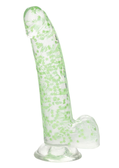 14729 calexotics naughty bits i leaf dick glow dildo