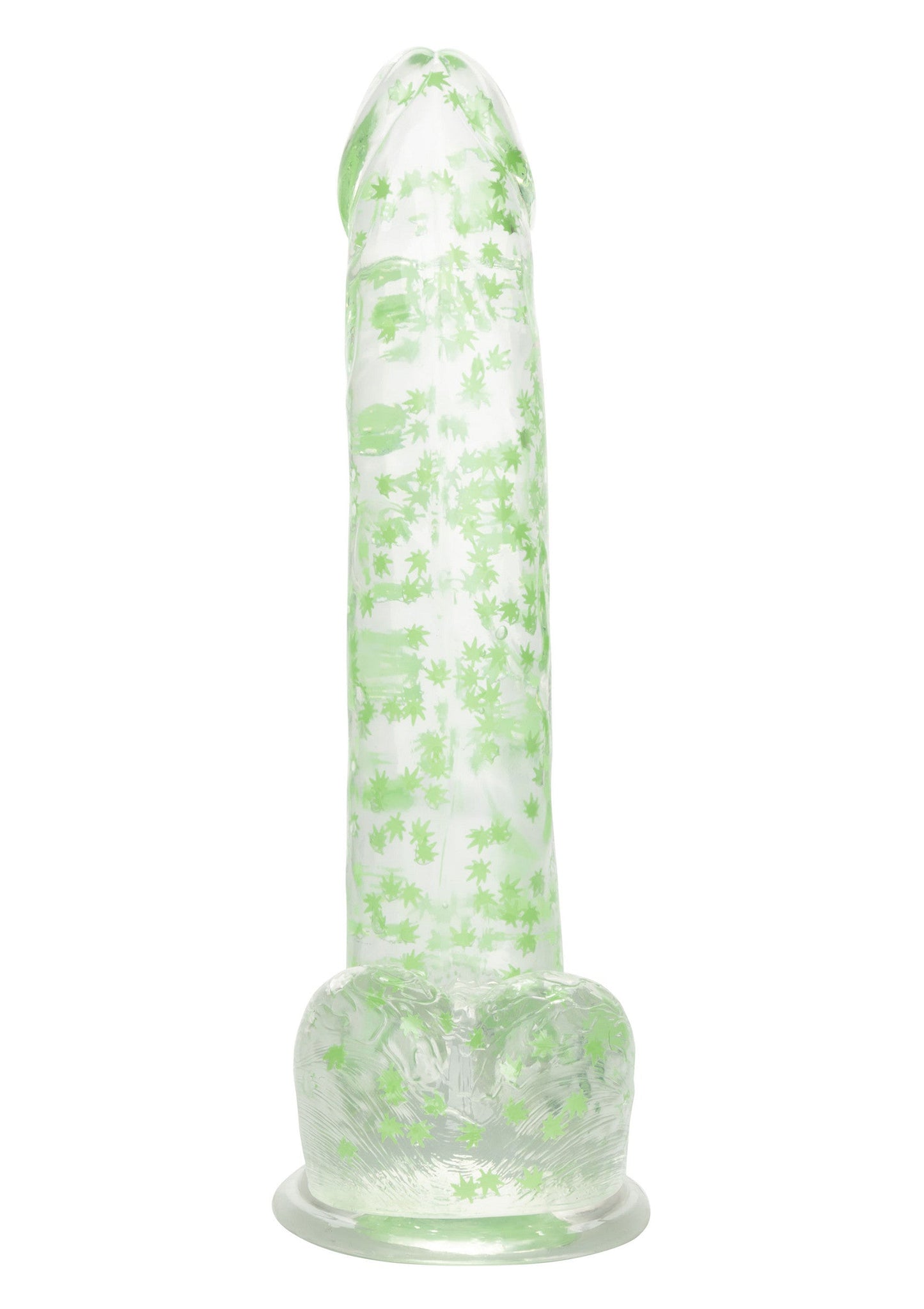 14729 calexotics naughty bits i leaf dick glow dildo