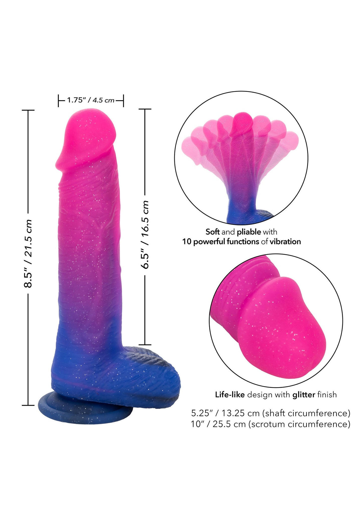 14730 calexotics naughty bits ombre hombre vibr dildo