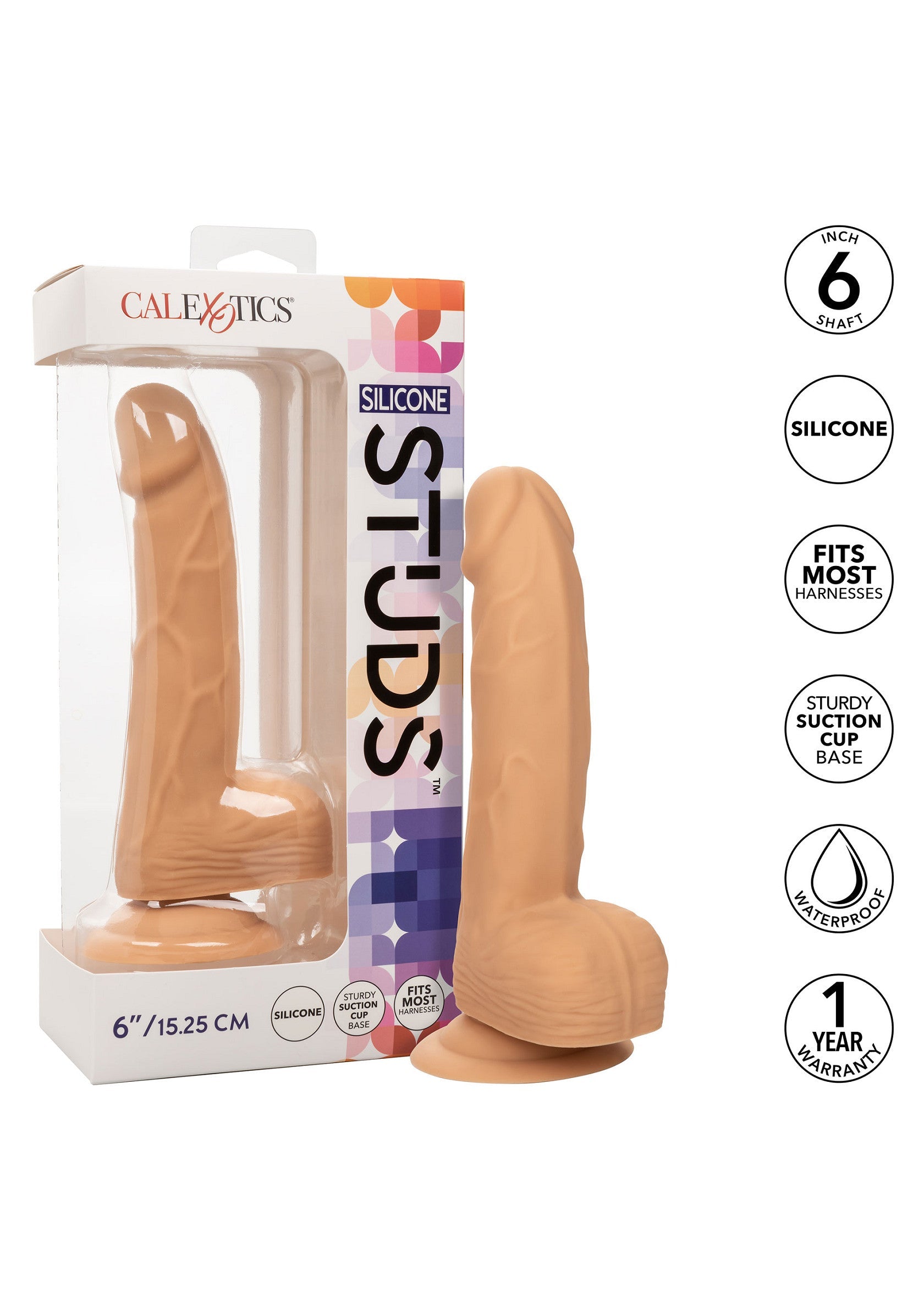14744 calexotics stud silicone studs 6 inch