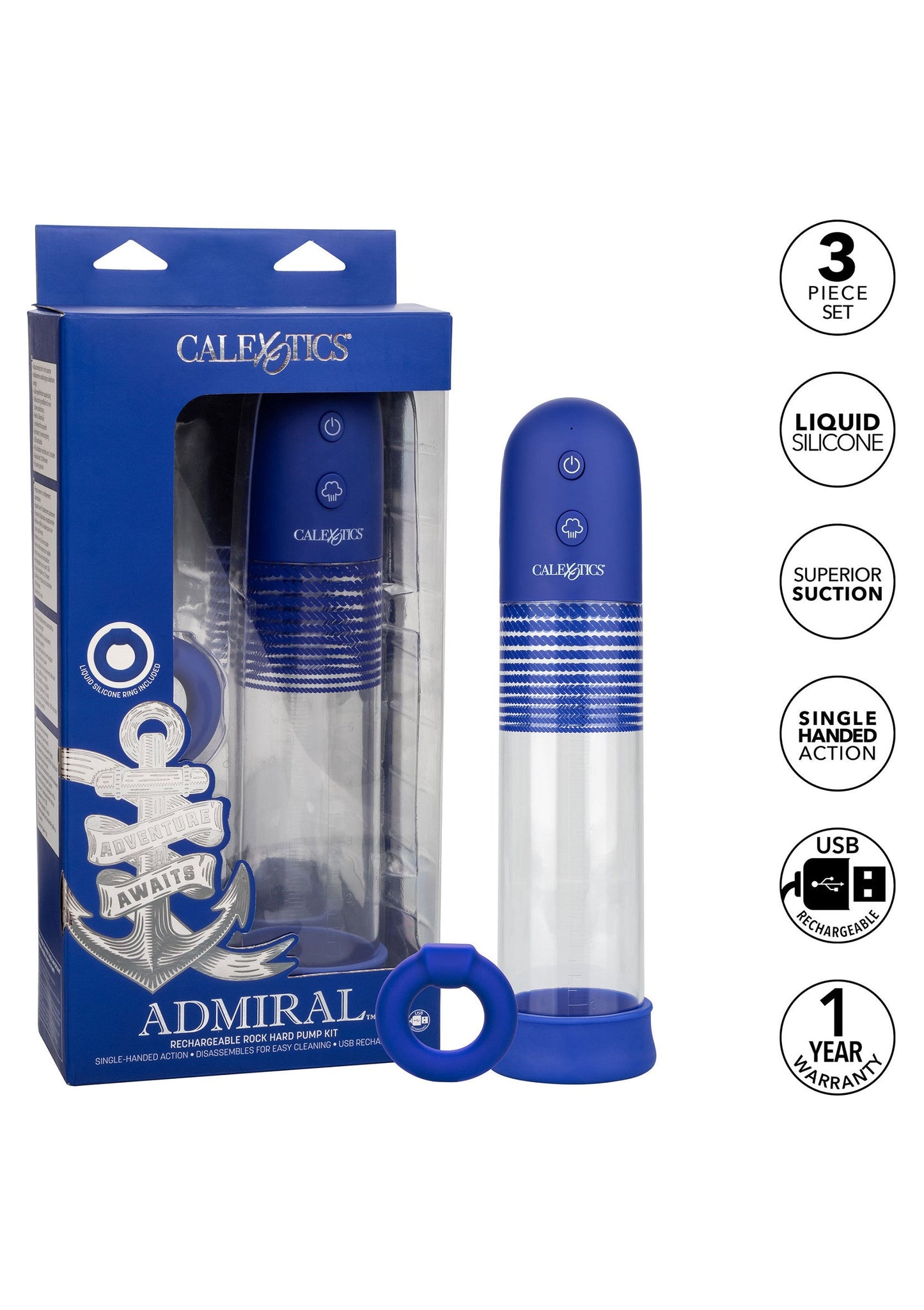 14803 calexotics admiral admiral rechargeable pump kit