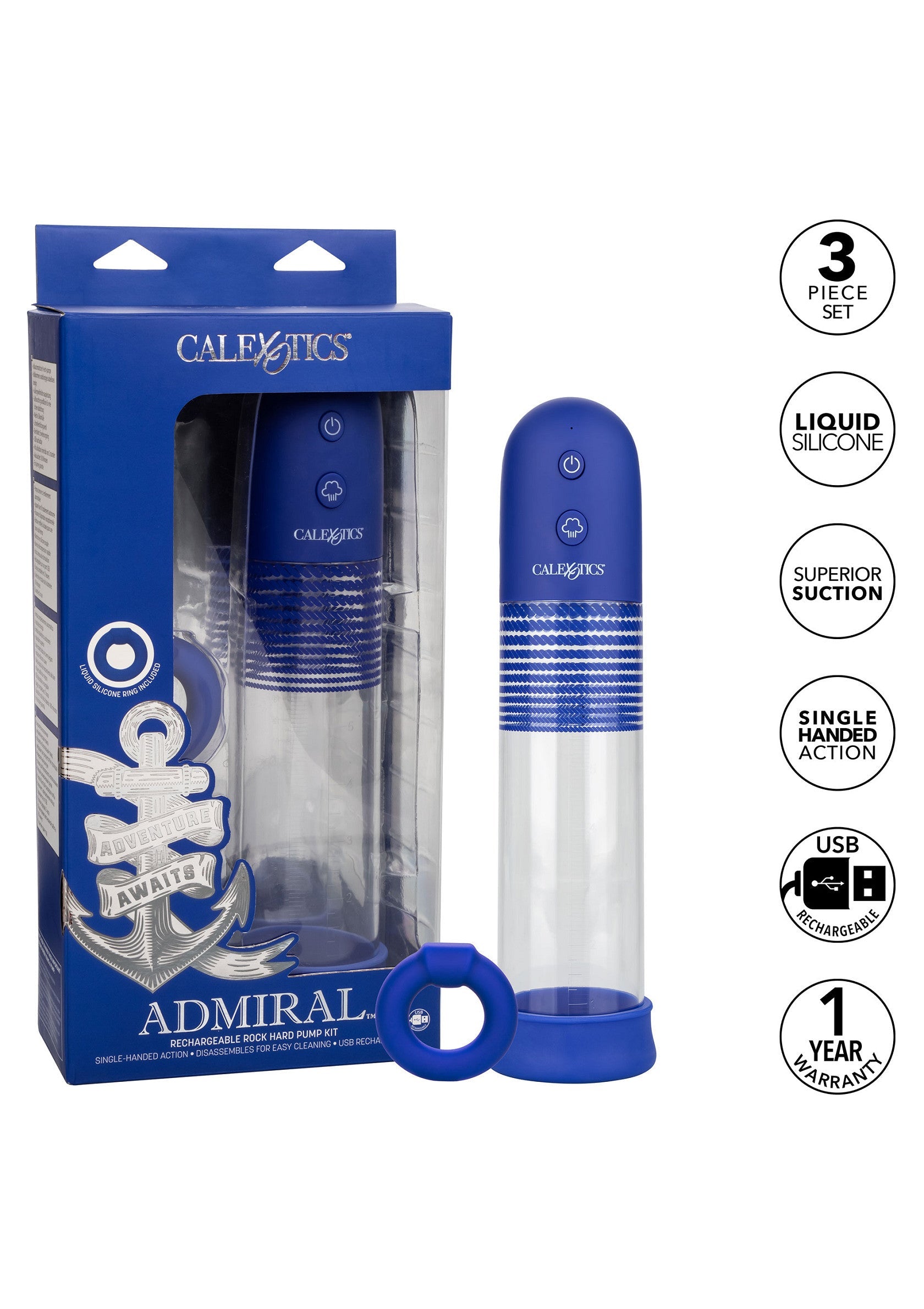 14803 calexotics admiral admiral rechargeable pump kit