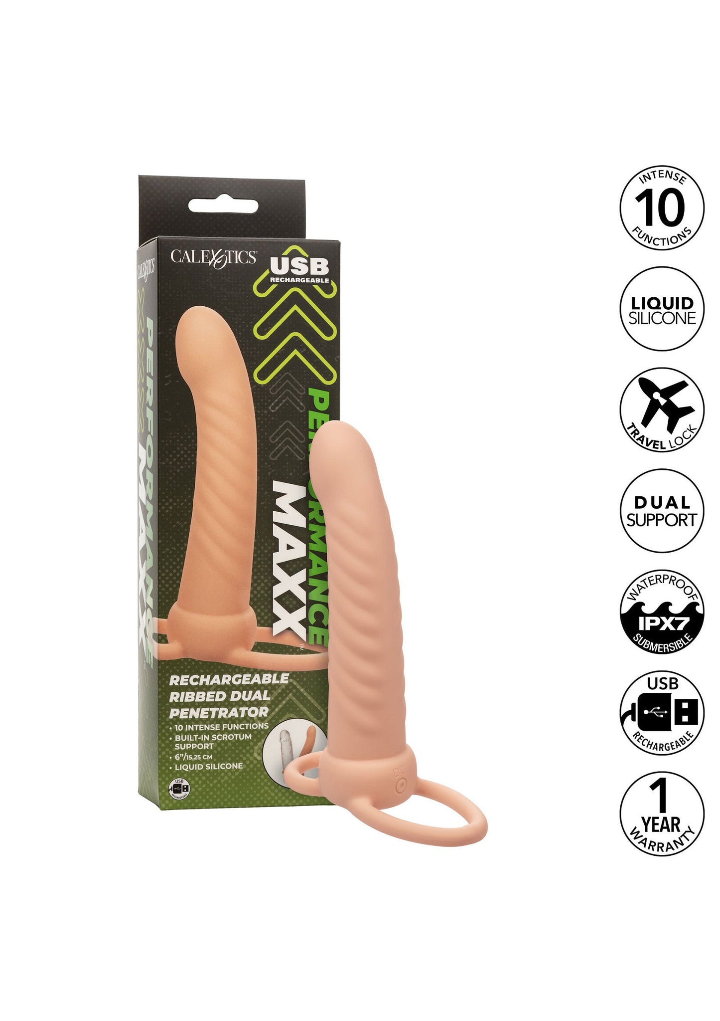 14889 calexotics performance maxx ribbed dual penetrator