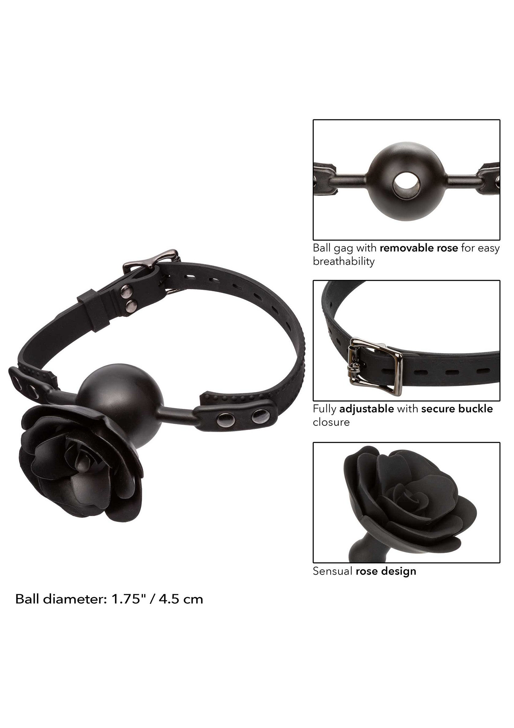 16537 calexotics forbidden removable rose gag