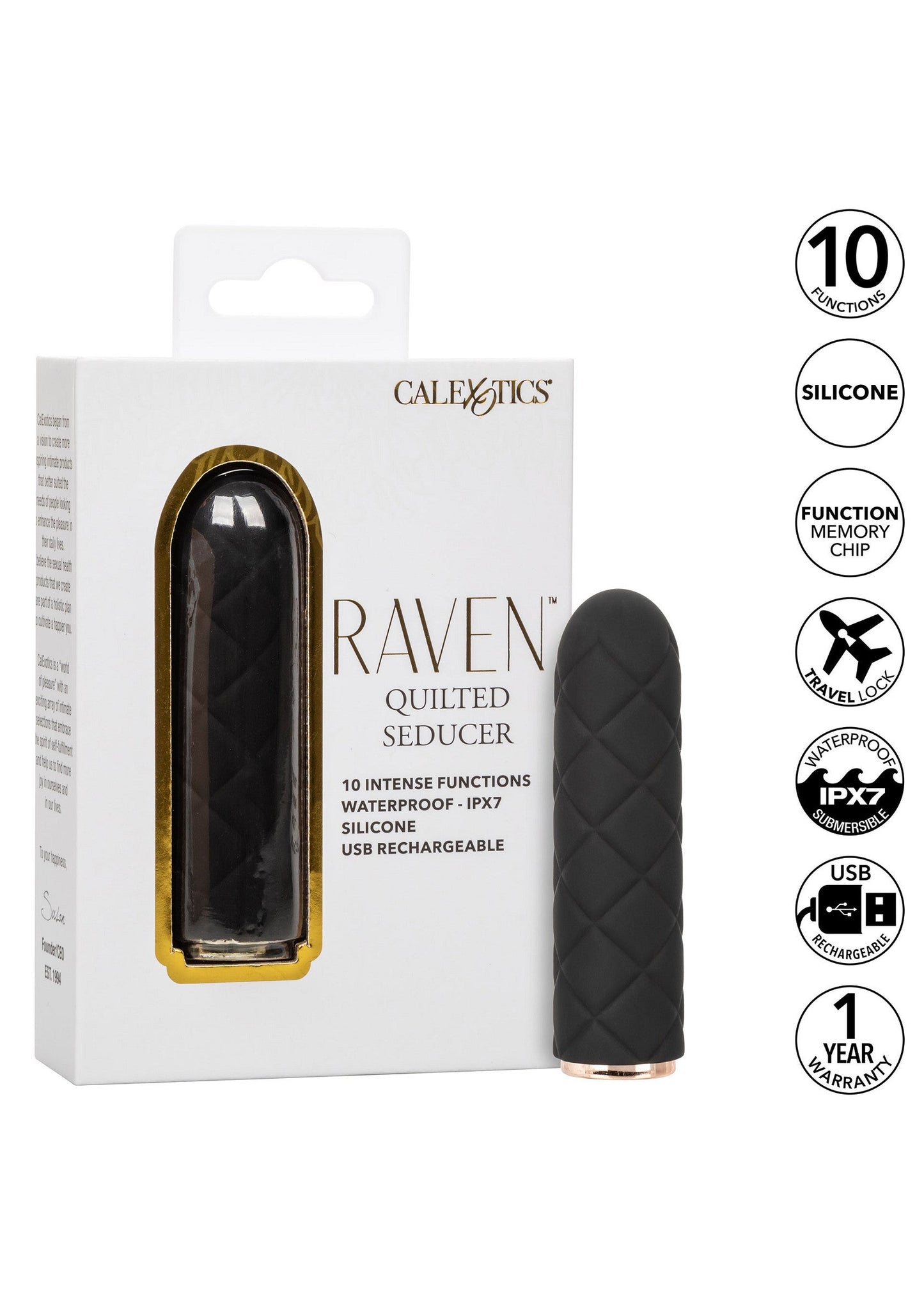 16545 calexotics raven raven quilted seducer