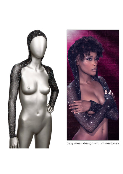 16623 calexotics radiance hooded shoulder shrug