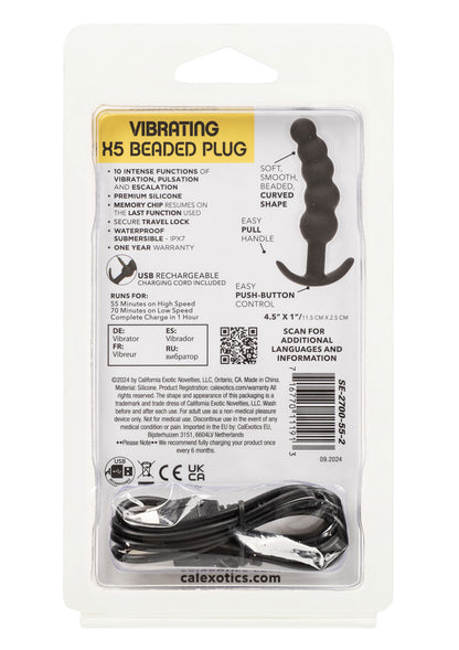 Vibrating X5 Beaded Plug