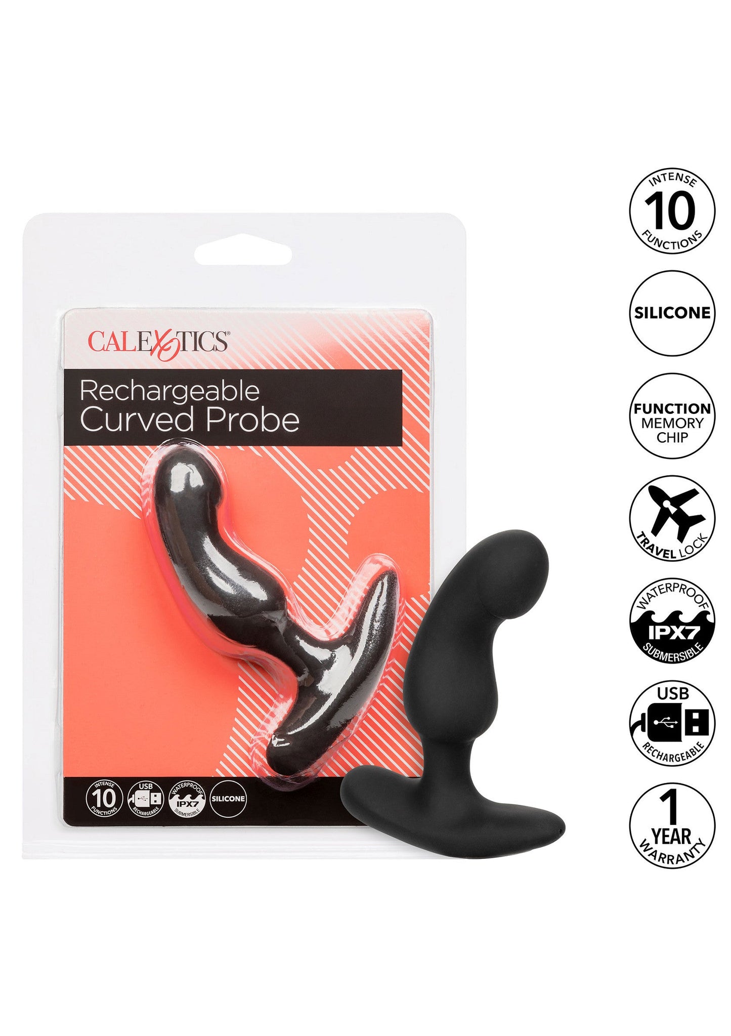 16684 calexotics anal rechargeable curved probe