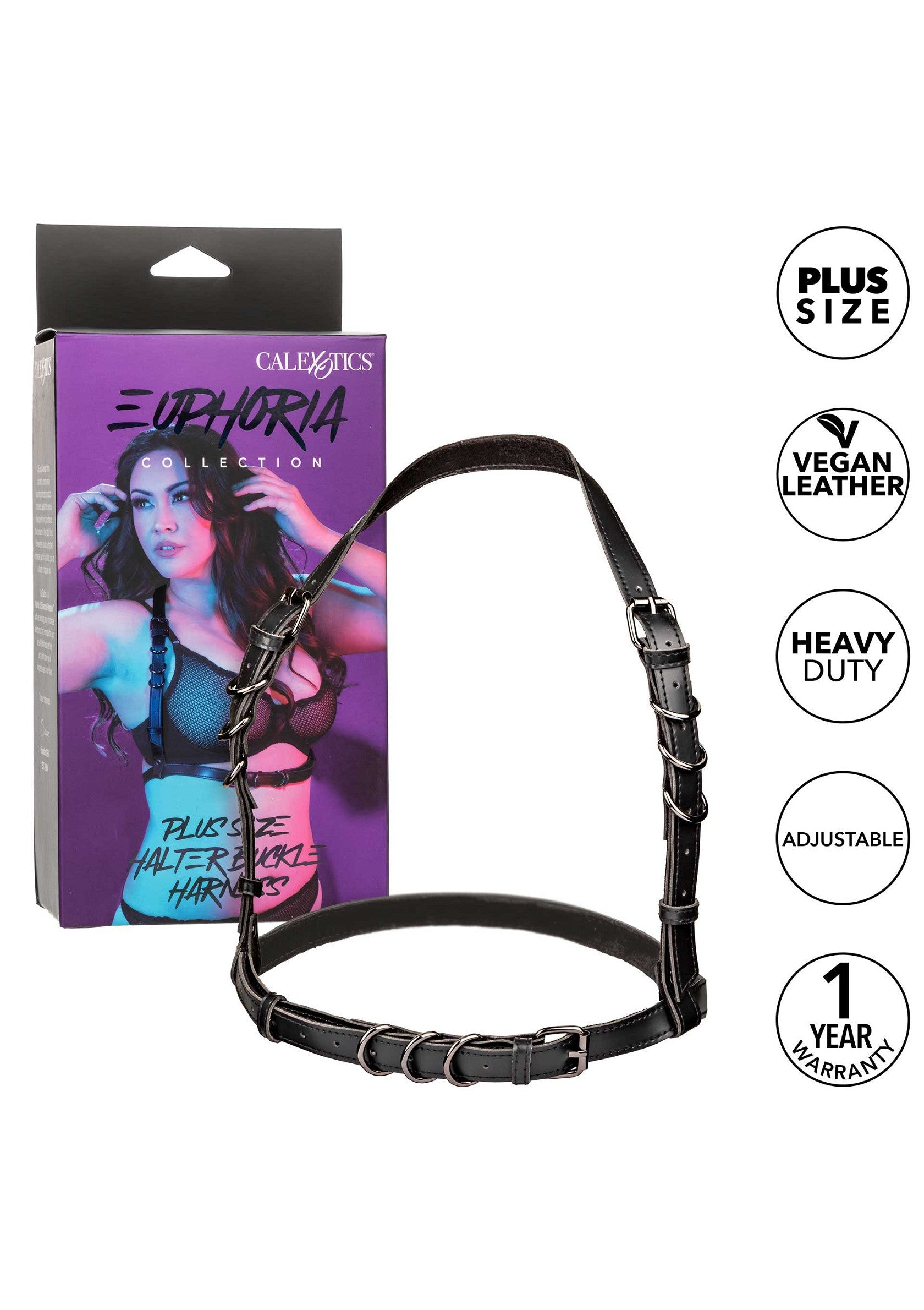 16703 calexotics euphoria halter buckle harness plus