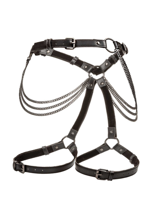 16709 calexotics euphoria chain thigh harness plus