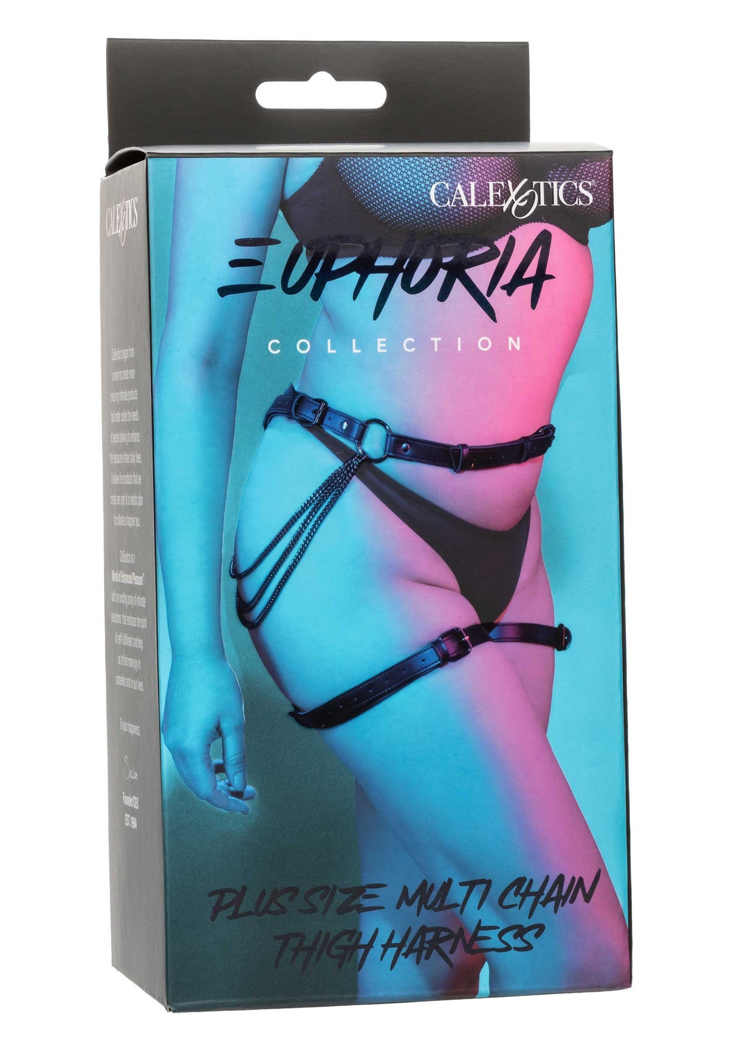 16709 calexotics euphoria chain thigh harness plus