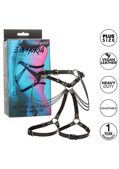 16709 calexotics euphoria chain thigh harness plus
