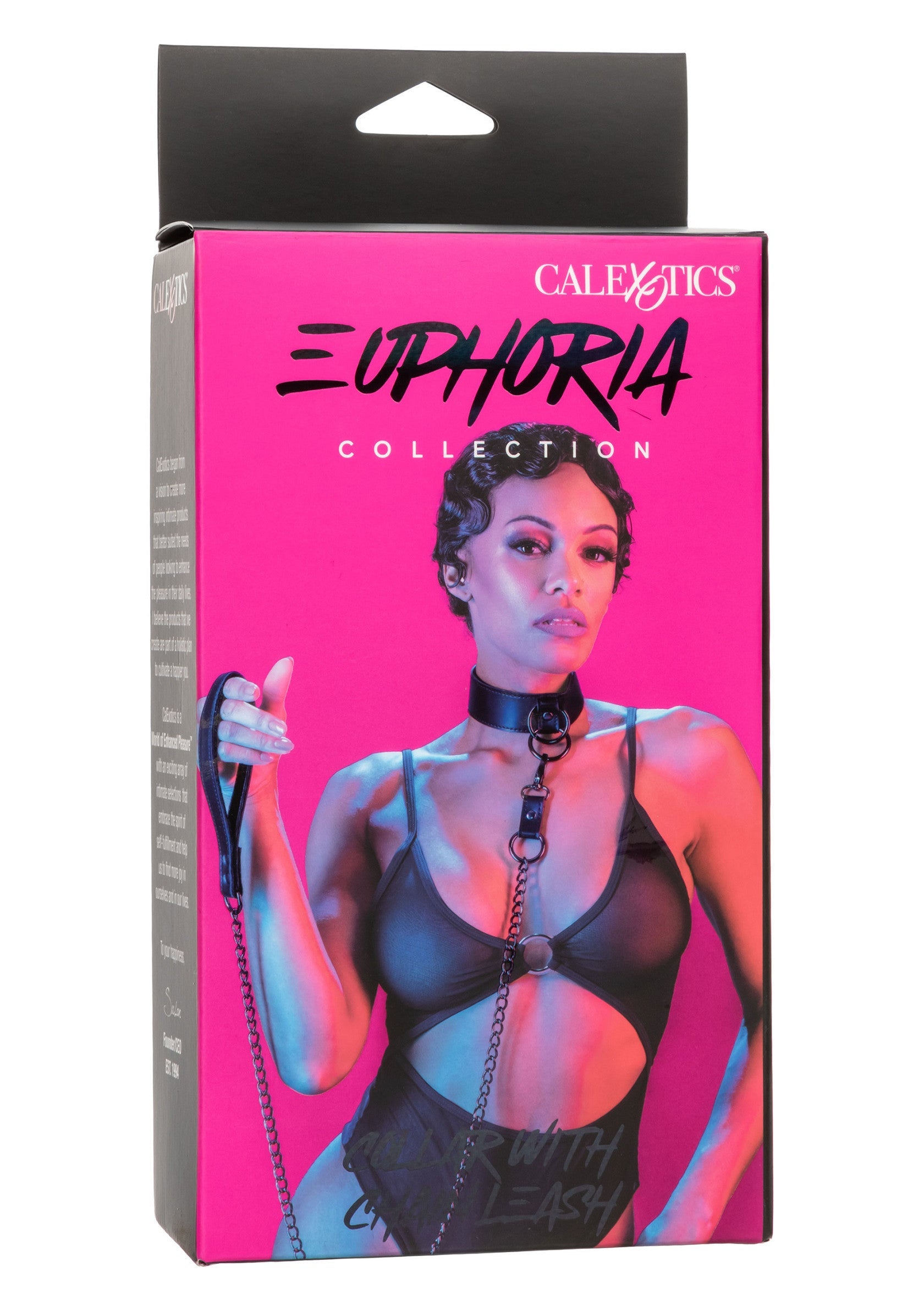 16713 calexotics euphoria collar with chain leash