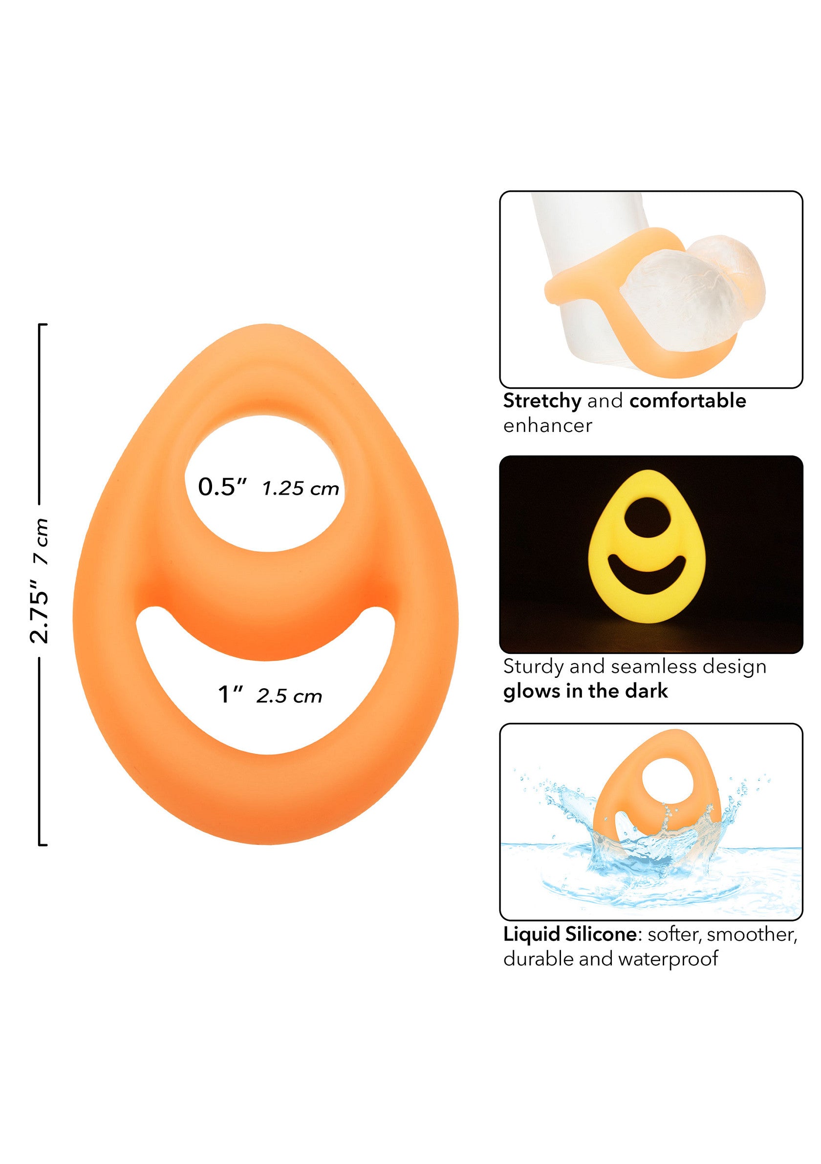 16744 calexotics alpha silicone teardrop ring