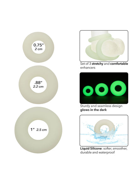 16745 calexotics alpha silicone 3 ring set