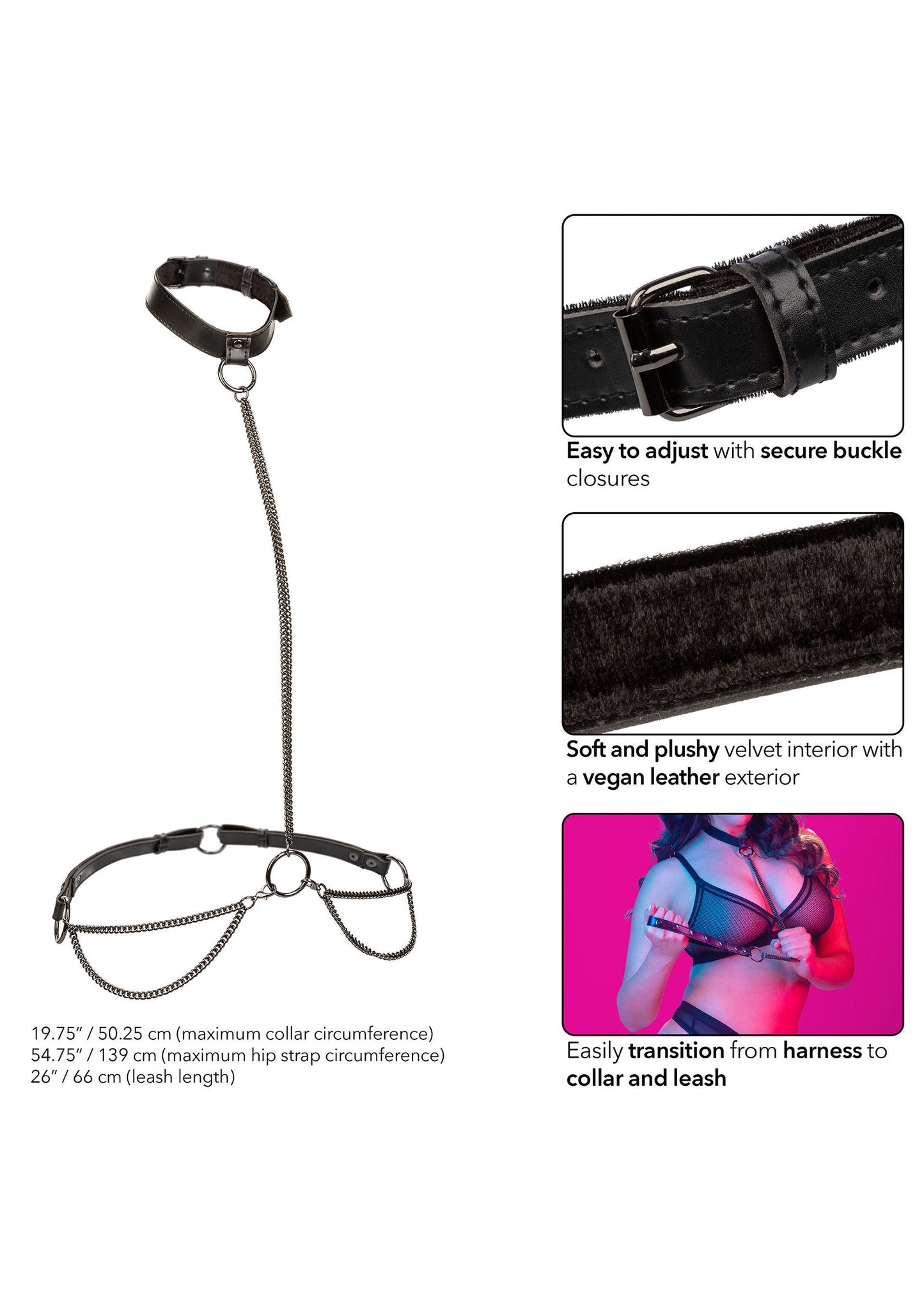 16772 calexotics euphoria chain halter collar plus