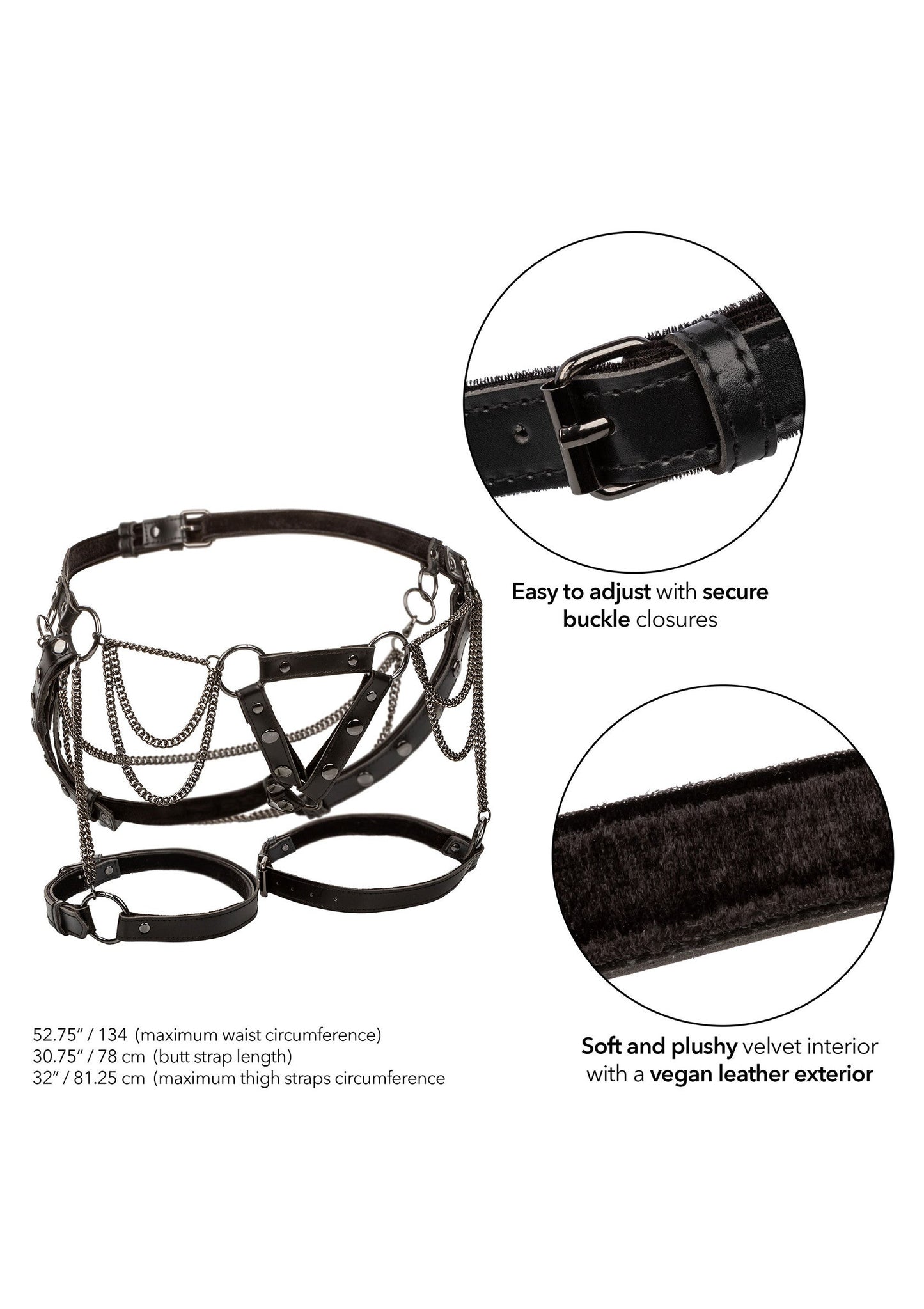 16778 calexotics euphoria harness with chains plus