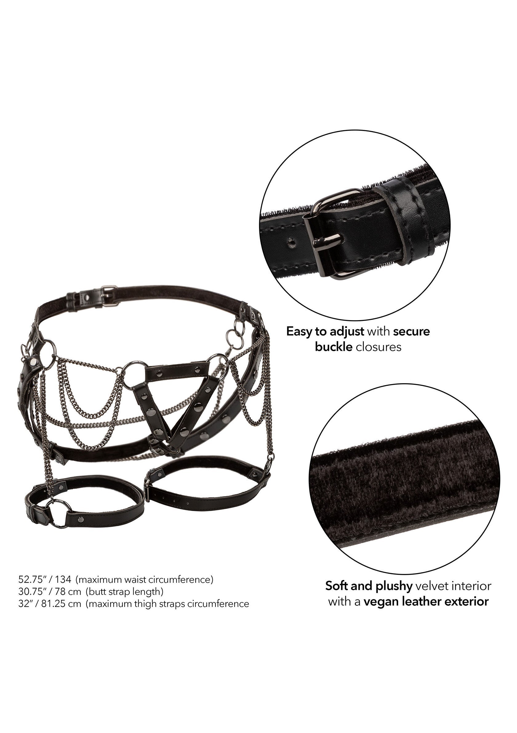 16778 calexotics euphoria harness with chains plus