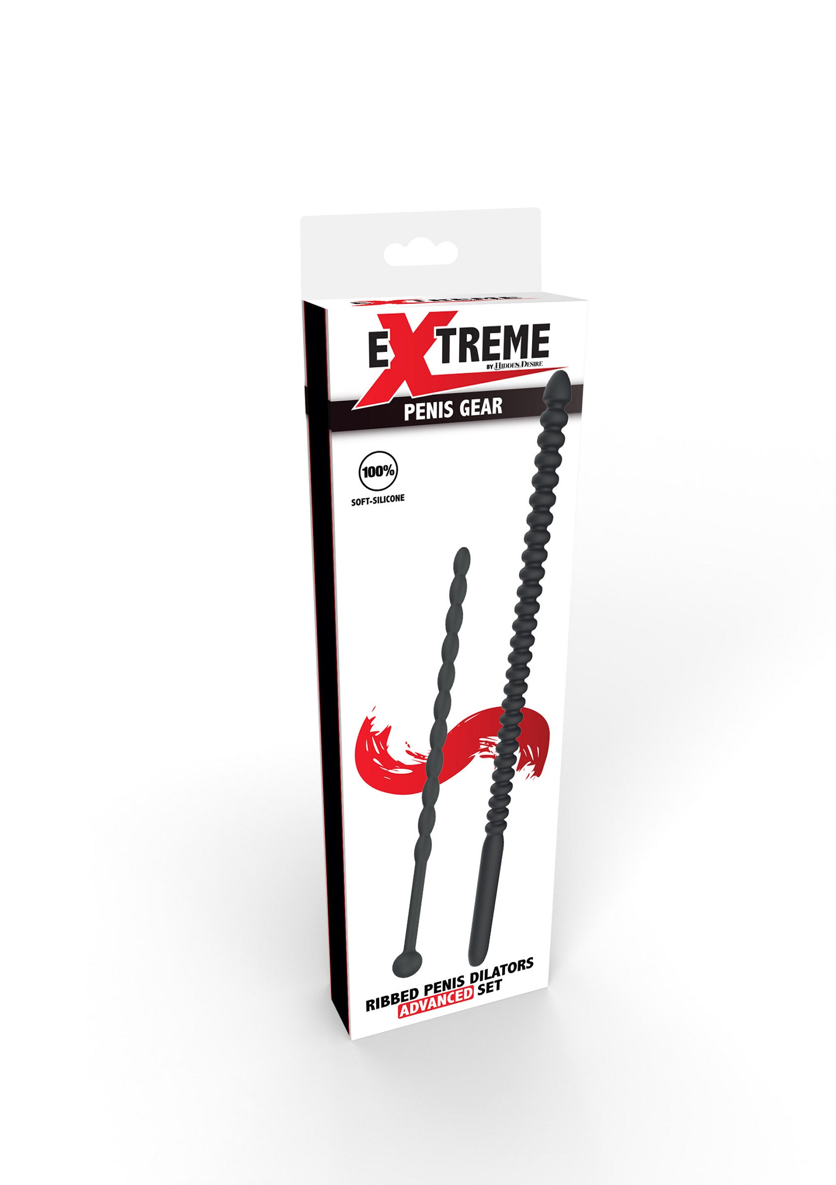 16814 hidden desire extreme ribbed penis dilator set 2 pcs