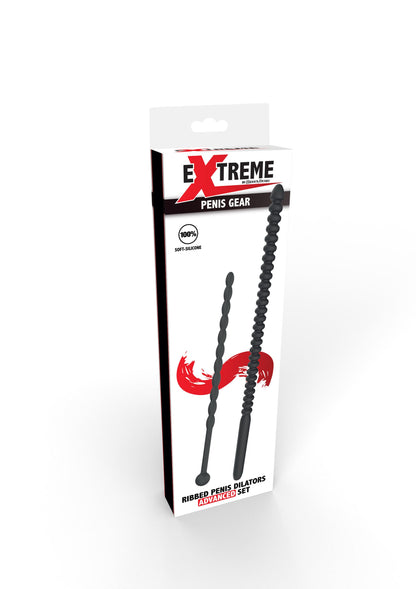 16814 hidden desire extreme ribbed penis dilator set 2 pcs