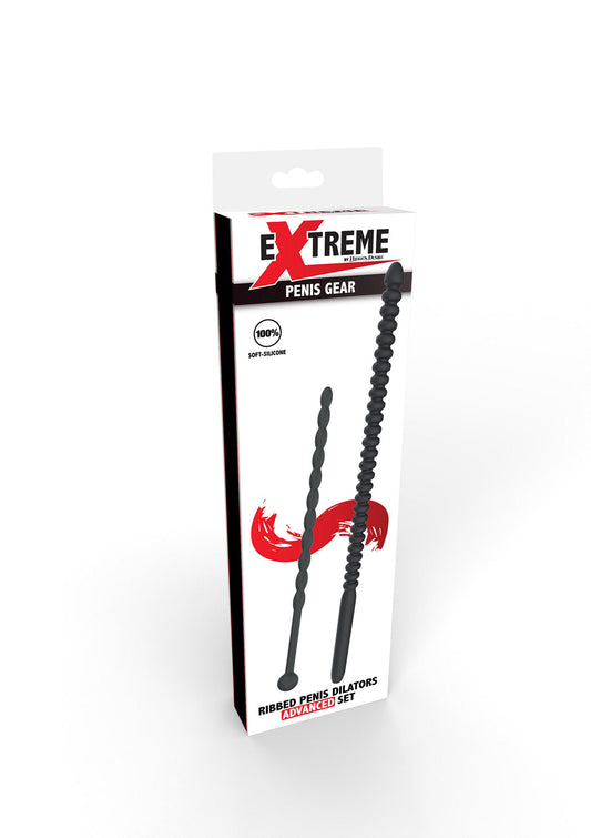 16814 hidden desire extreme ribbed penis dilator set 2 pcs