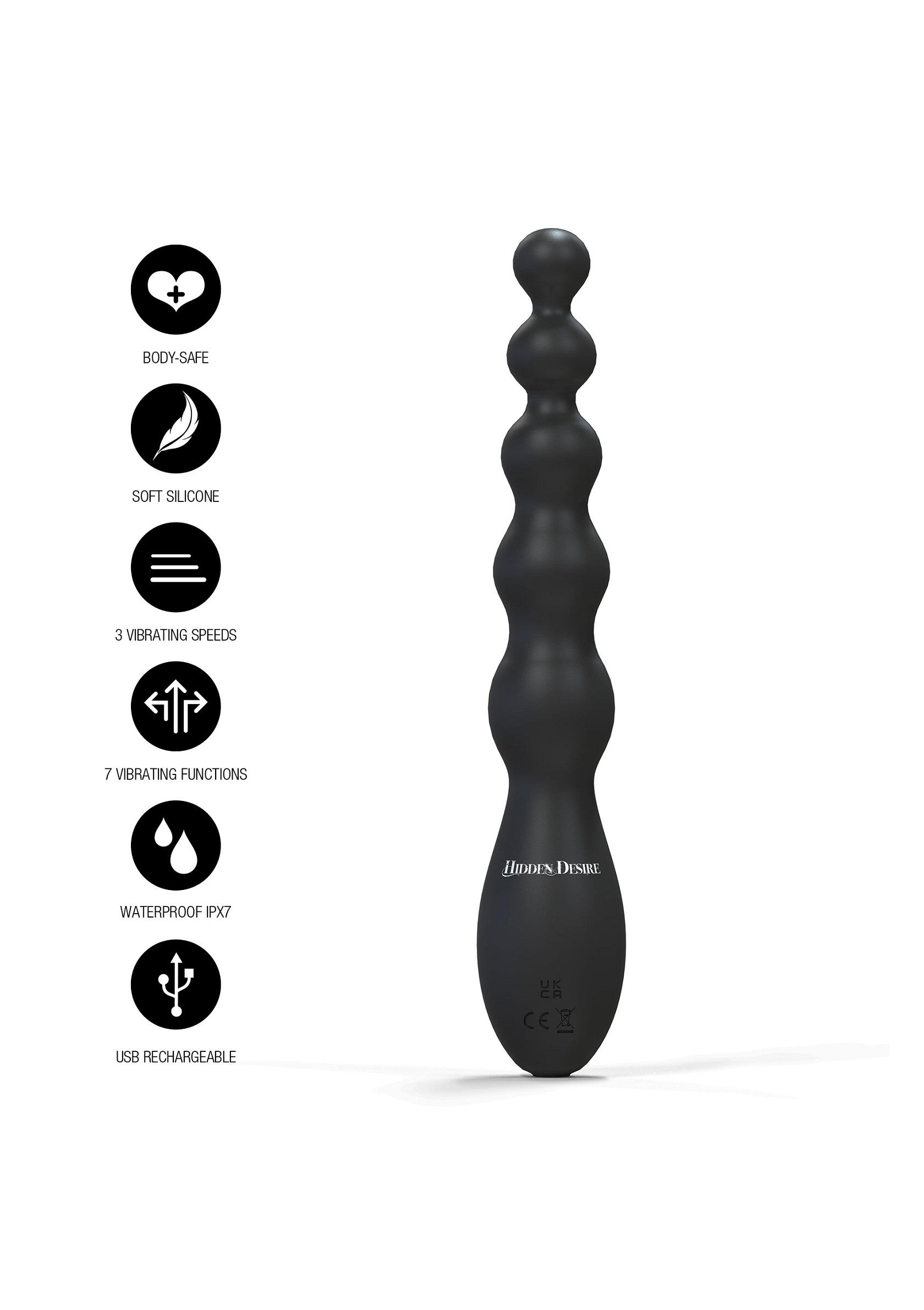 16818 hidden desire extreme beaded anal power vibrator