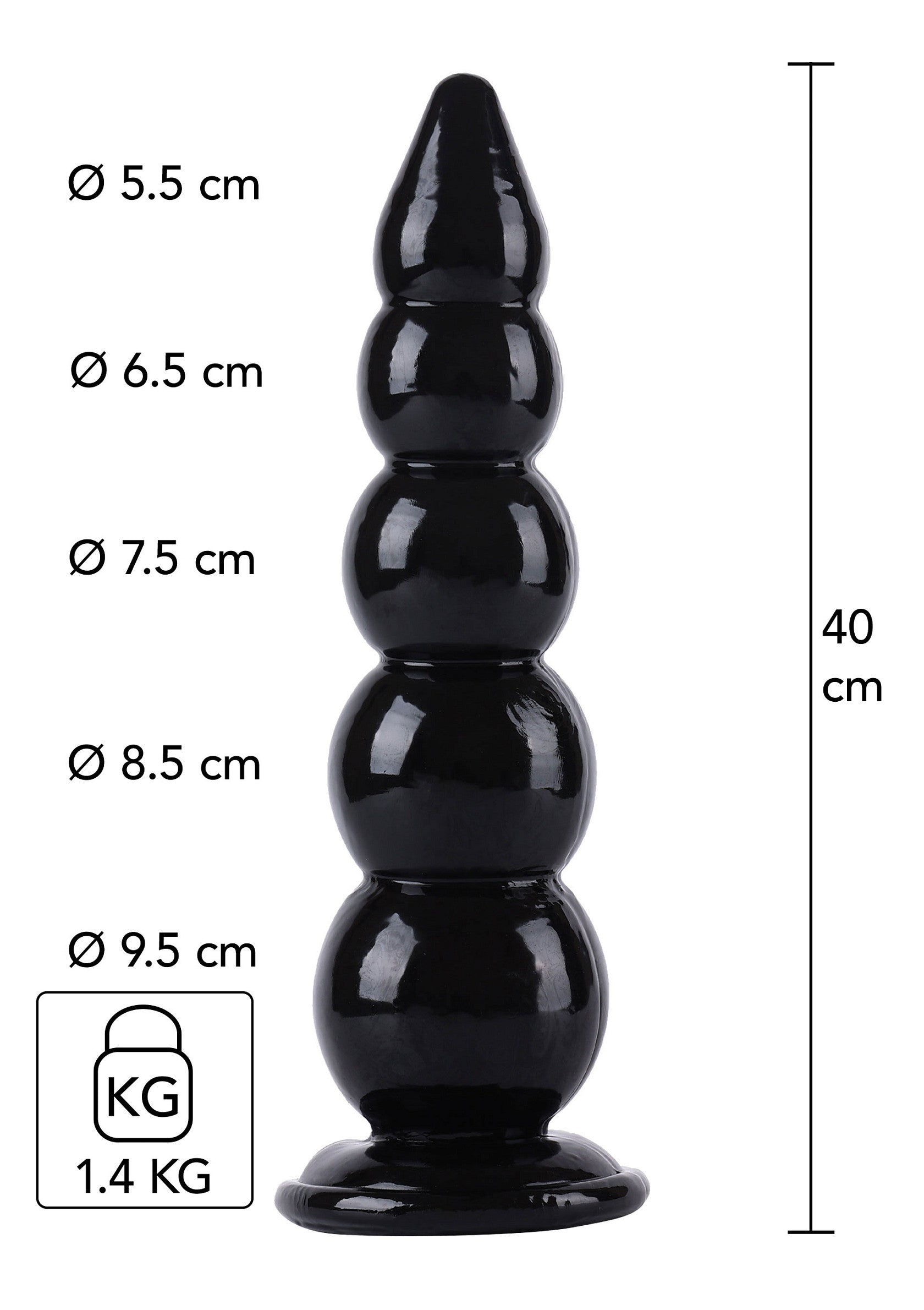 16873 hidden desire extreme buttplug balls 40cm