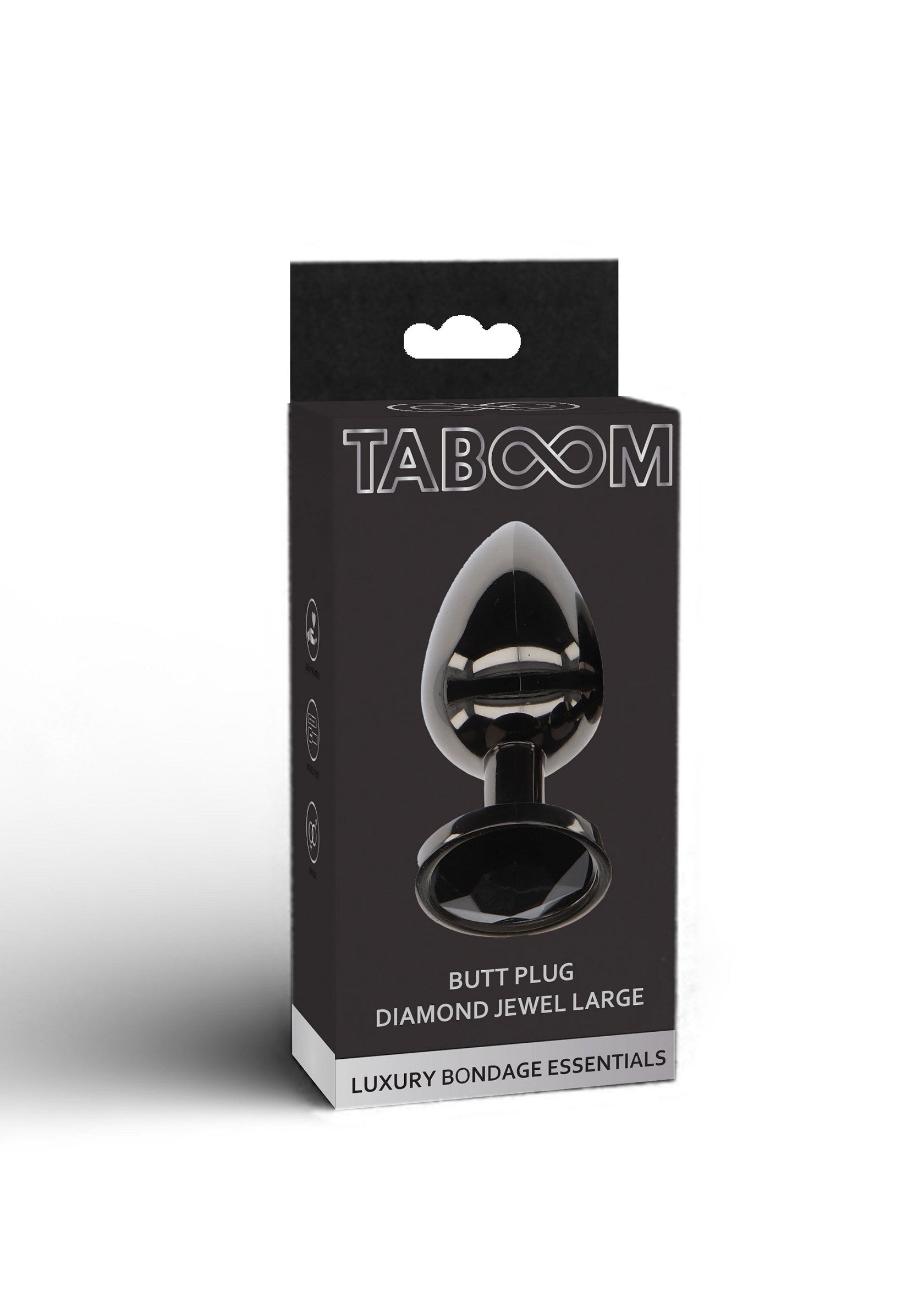 17118 taboom luxury bondage essentials butt plug with diamond jewel l