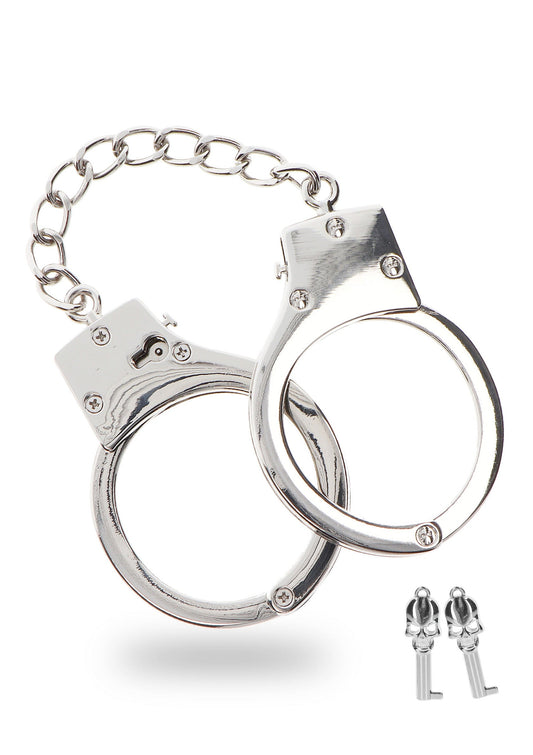 17124 taboom luxury bondage essentials silver plated bdsm handcuffs