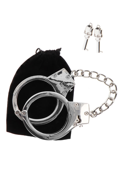 17124 taboom luxury bondage essentials silver plated bdsm handcuffs