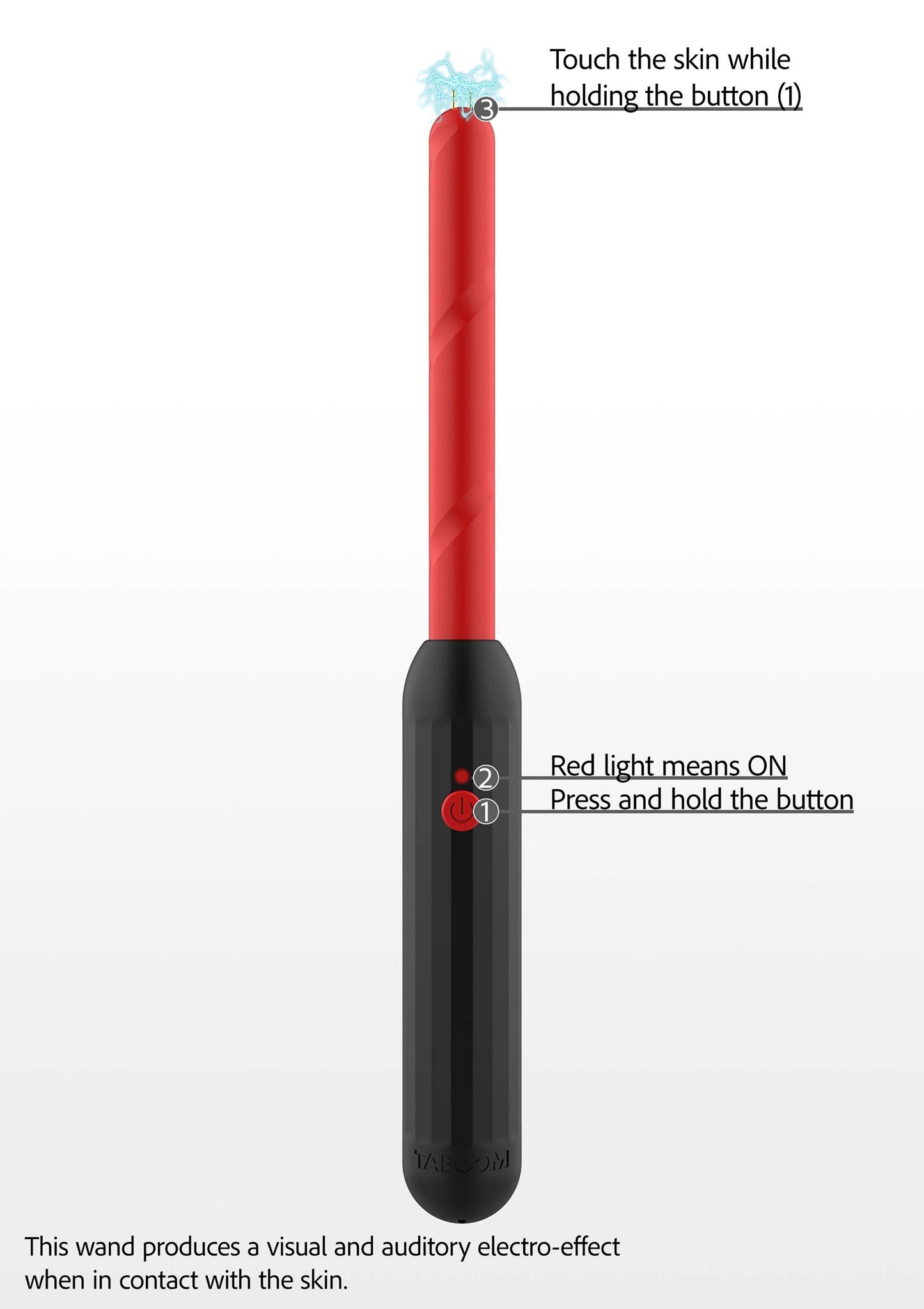 17135 taboom luxury bondage essentials prick stick electro shock wand