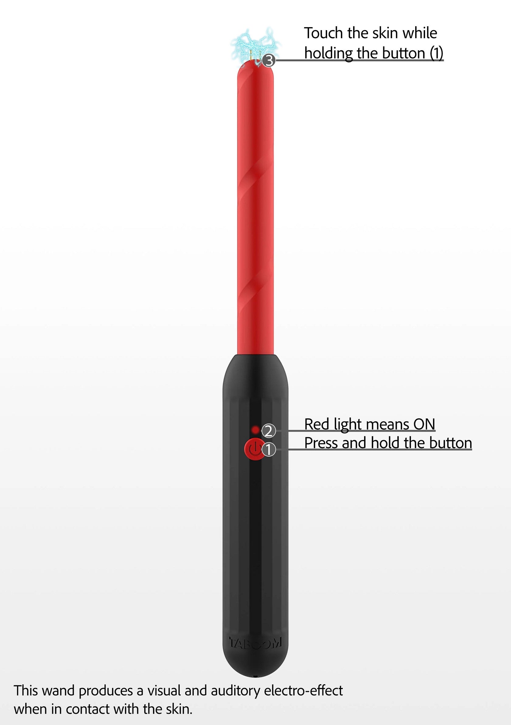 17135 taboom luxury bondage essentials prick stick electro shock wand