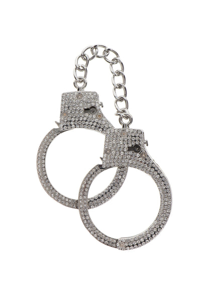 17136 taboom luxury bondage essentials diamond wrist cuffs silver