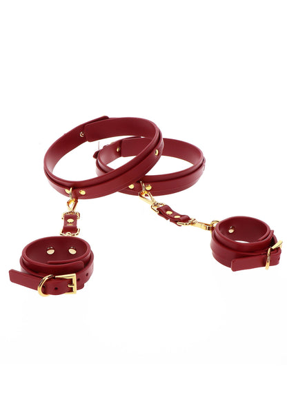 17155 taboom bondage in luxury wrist to thigh cuff set