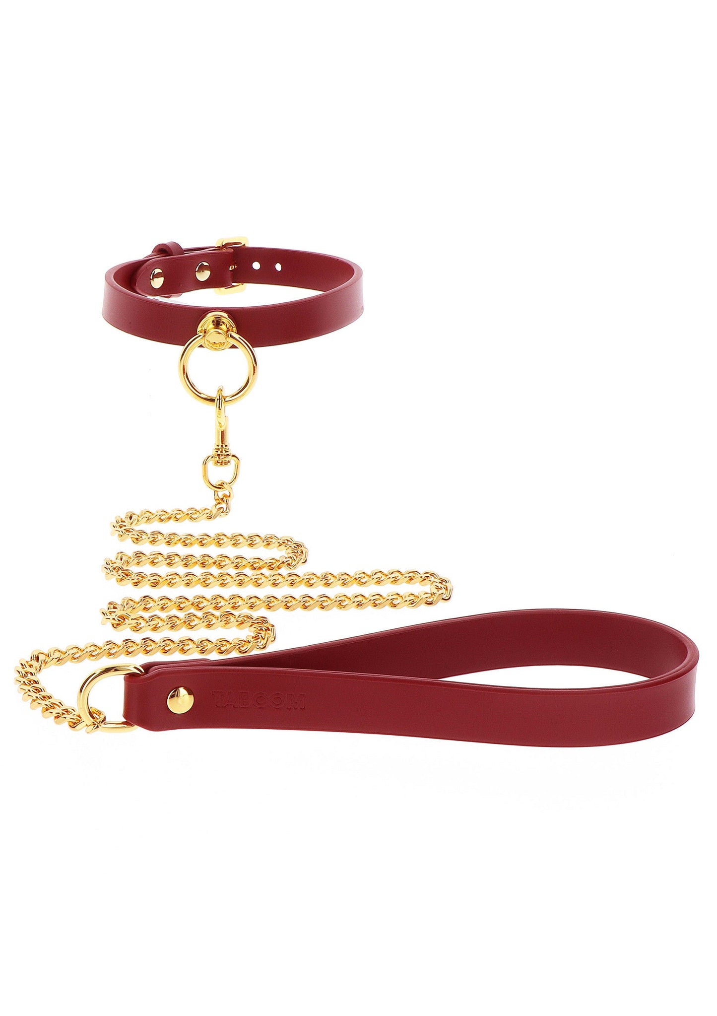 17157 taboom bondage in luxury o ring collar and chain leash
