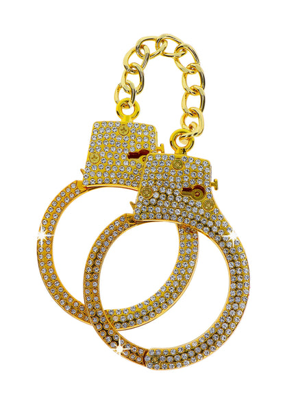 17178 taboom bondage in luxury diamond wrist cuffs gold