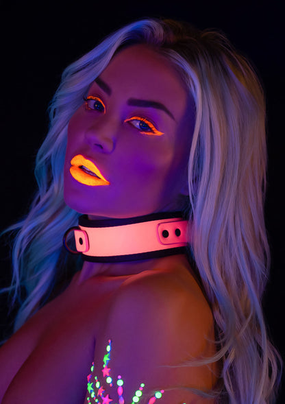 17204 taboom glow in the dark collar and chain leash