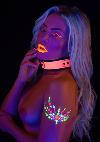 17204 taboom glow in the dark collar and chain leash