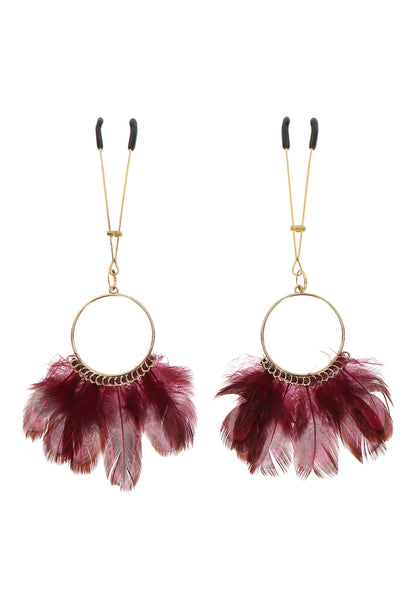 17272 taboom nipple play tweezers with feathers