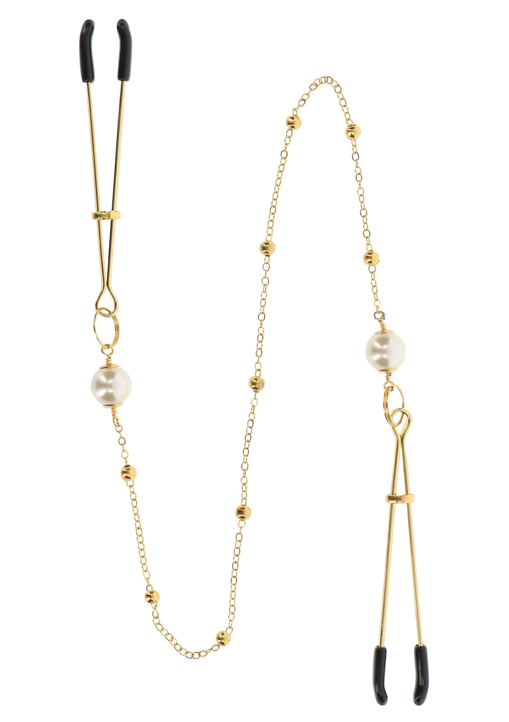 17280 taboom nipple play tweezers pearl deluxe chain