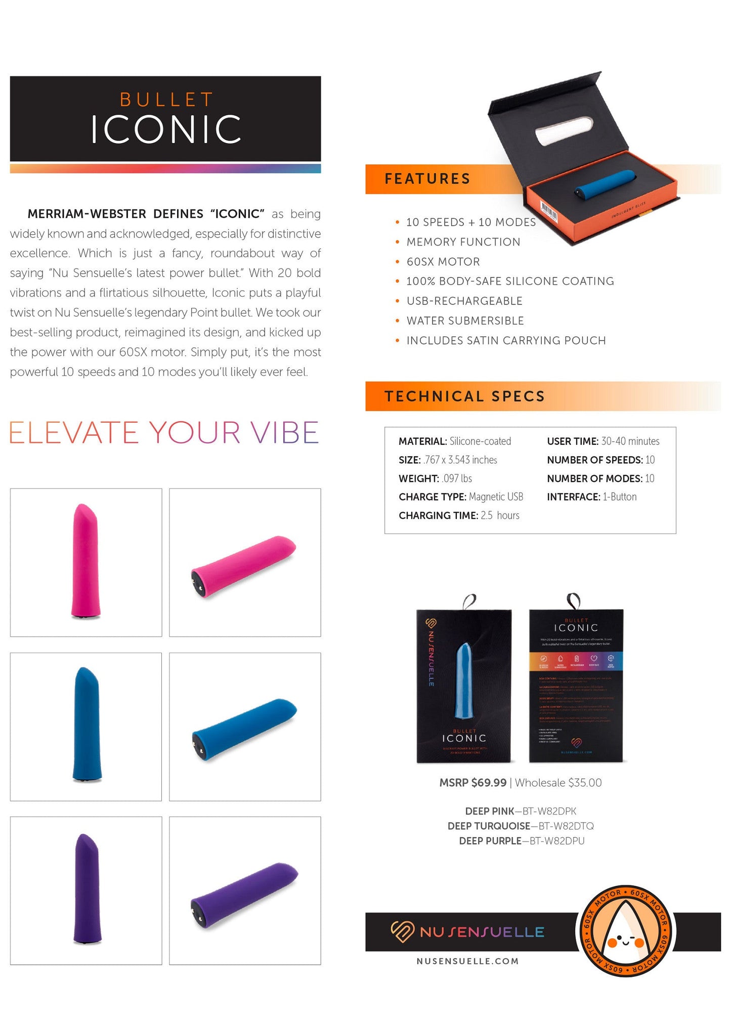 17524 nu sensuelle iconic bullet