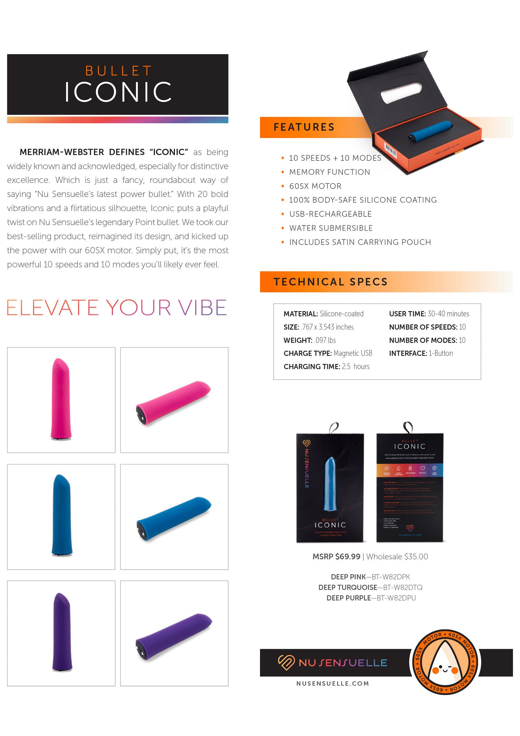 17524 nu sensuelle iconic bullet