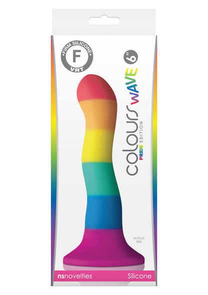 18156 ns novelties colours pride edition wave dildo 6 inch