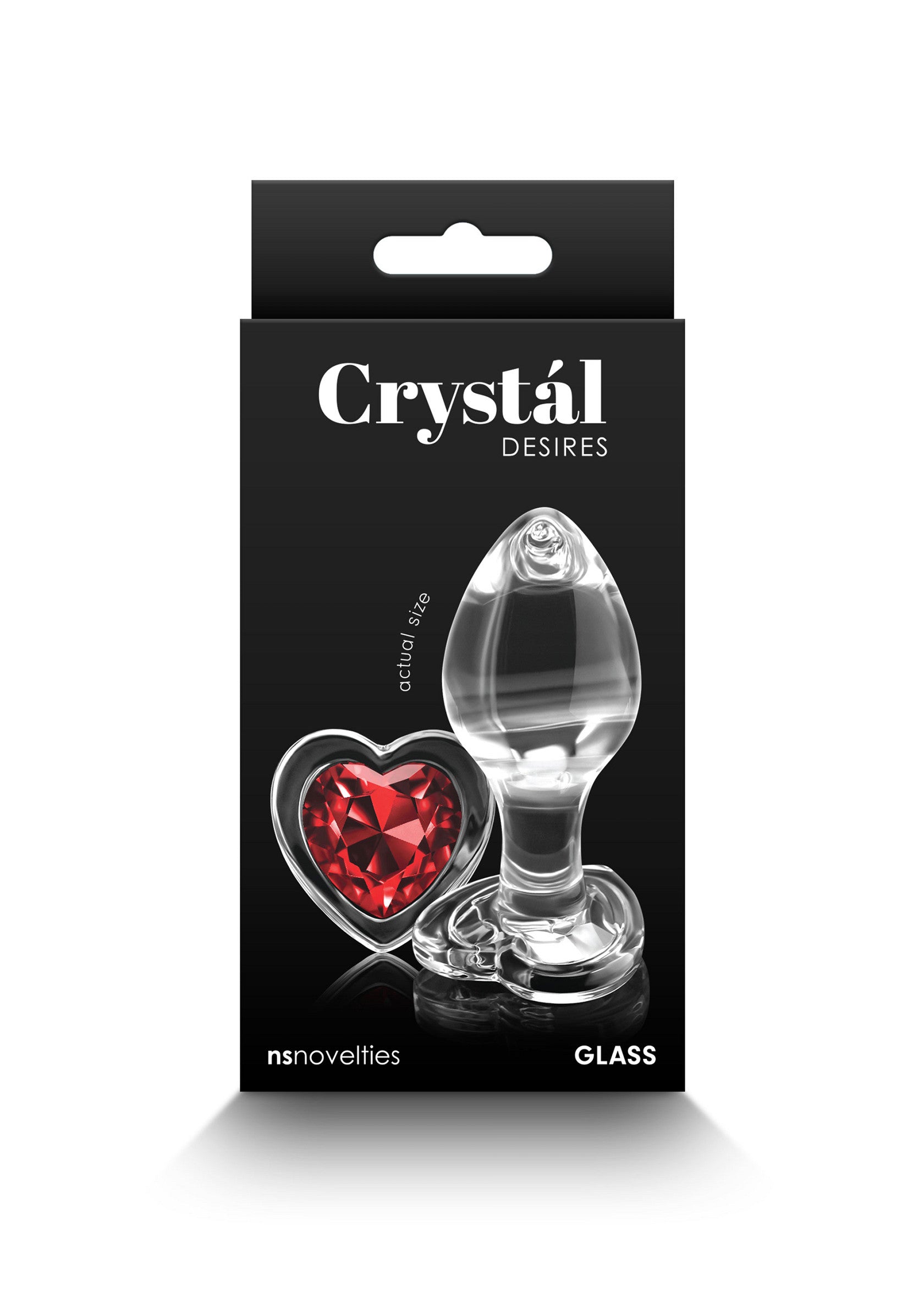 19100 ns novelties crystal crystal desires red heart m