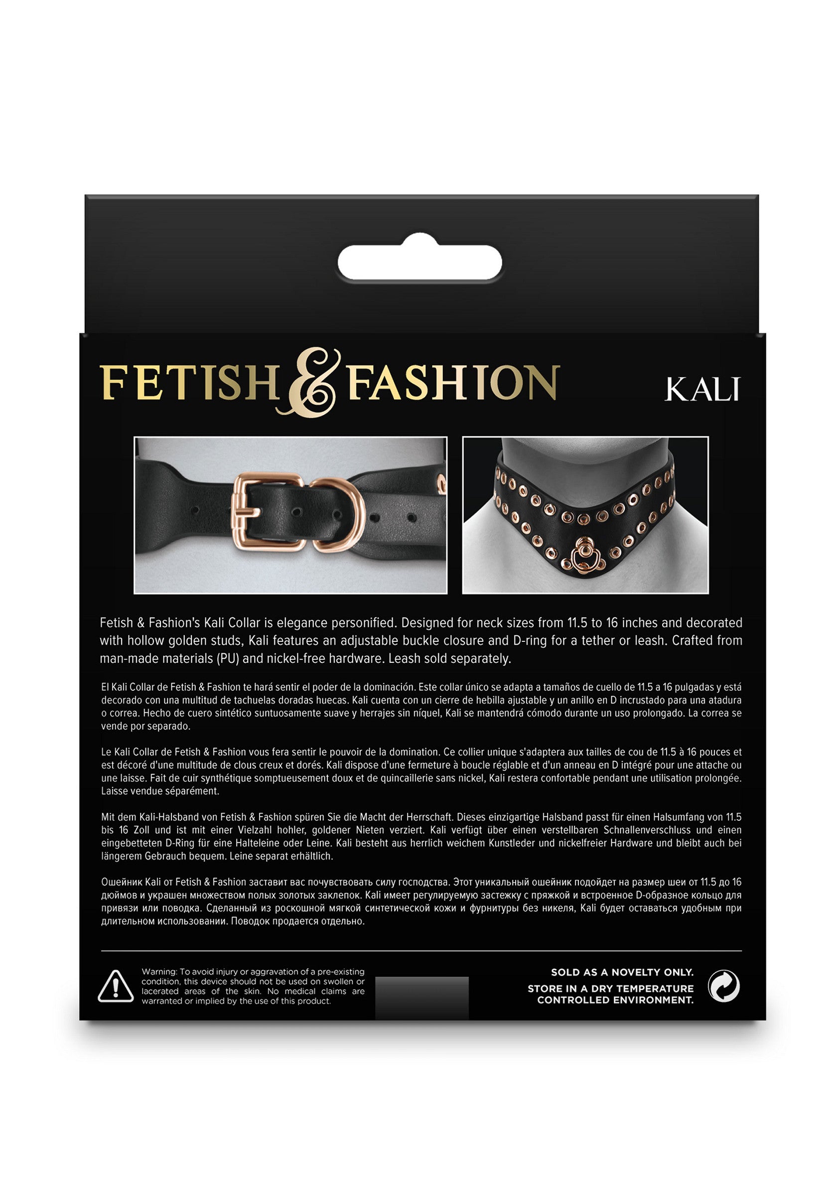 19233 ns novelties fetish fashion kali collar