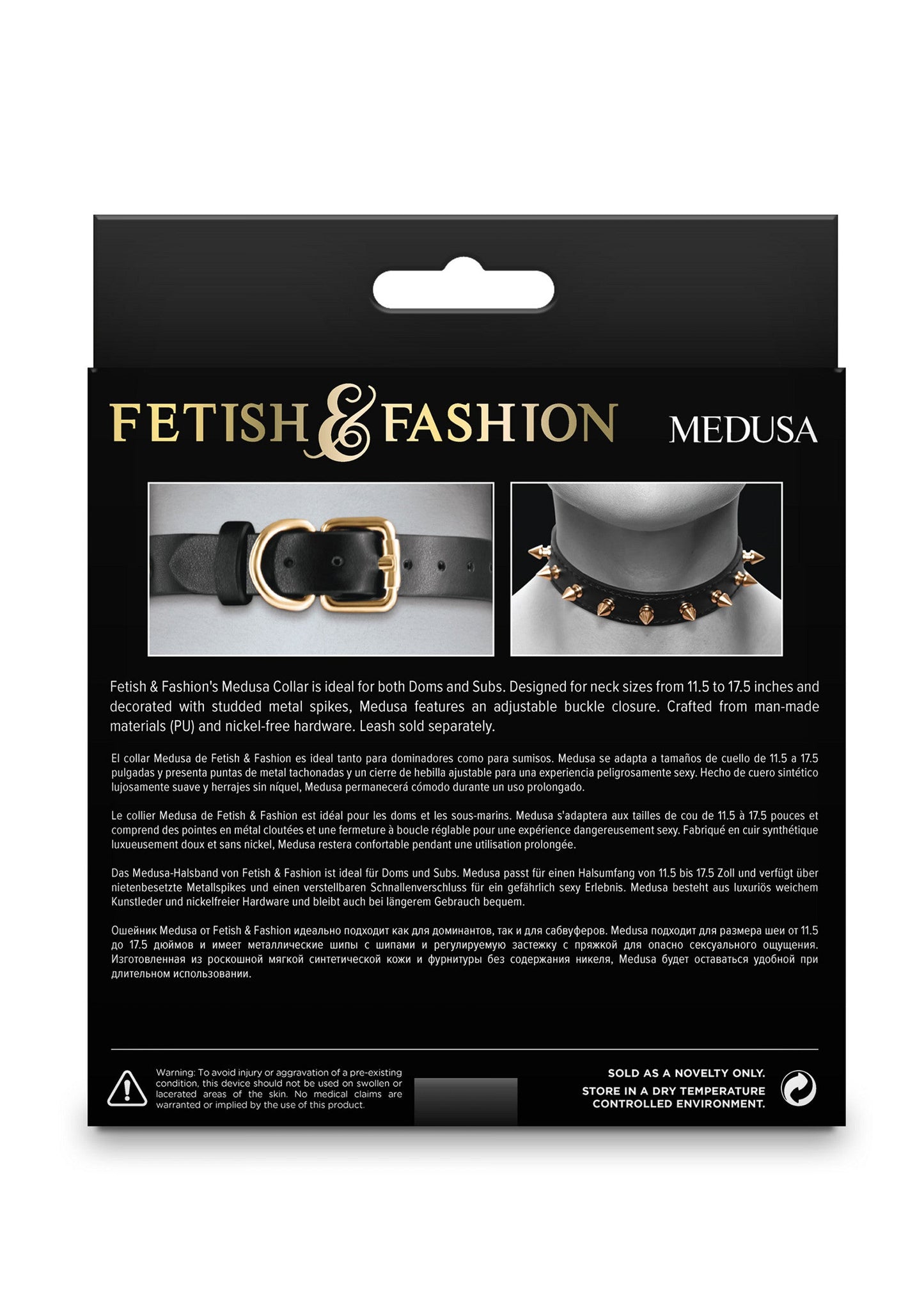 19236 ns novelties fetish fashion medusa collar
