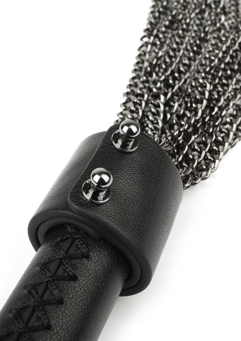 Echtleder Kettenpeitsche Chain Whip 10 20009 BLACK 04