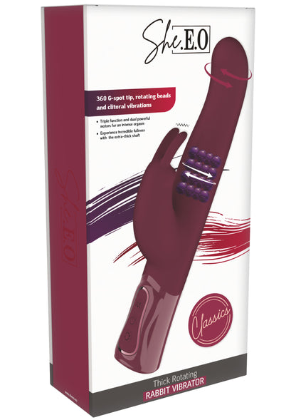 Rotating & Vibrating Thick Rabbit Vibrator