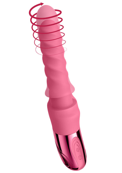 Swirl Ribbed Massaging Vibrator