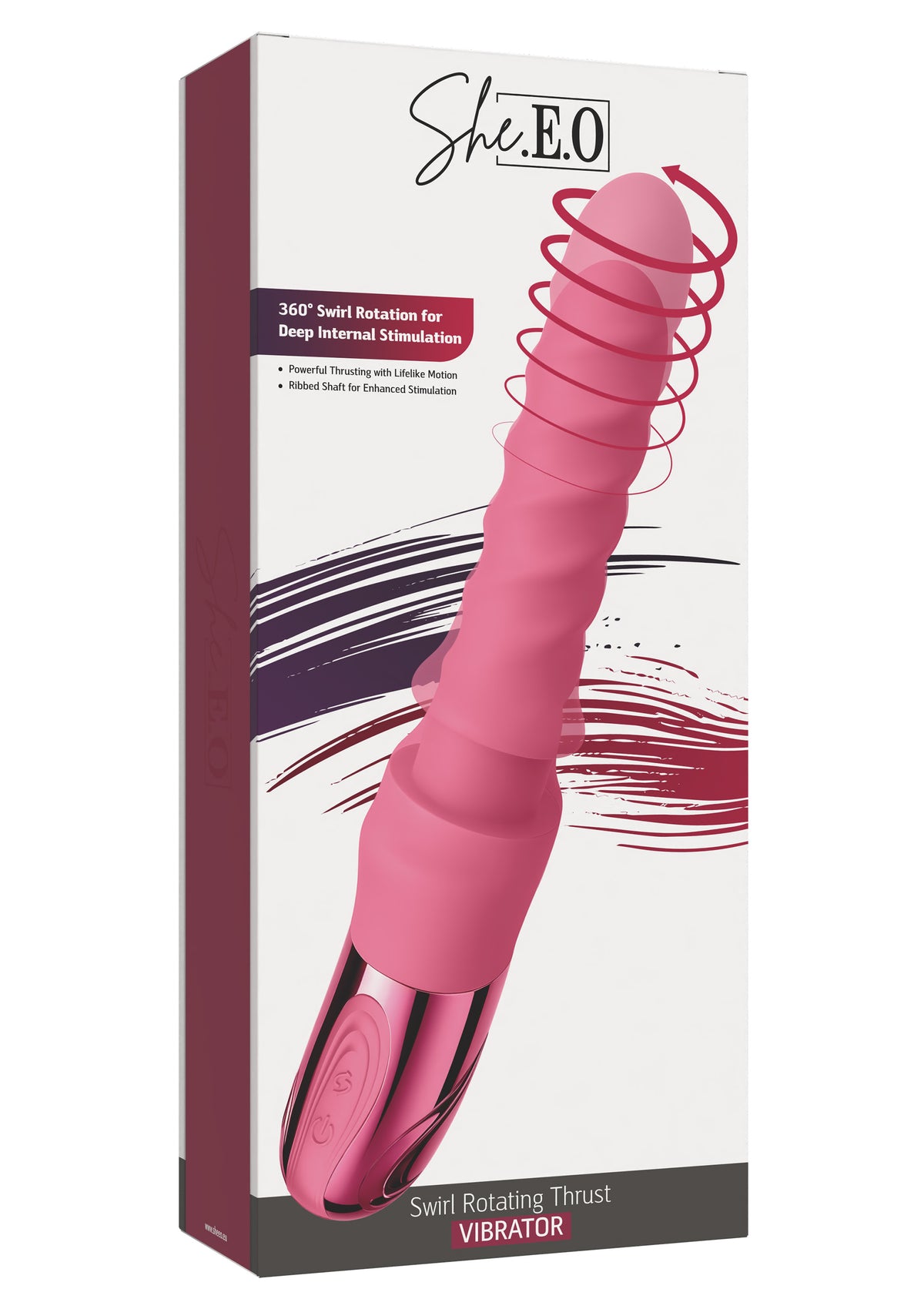 Swirl Ribbed Massaging Vibrator